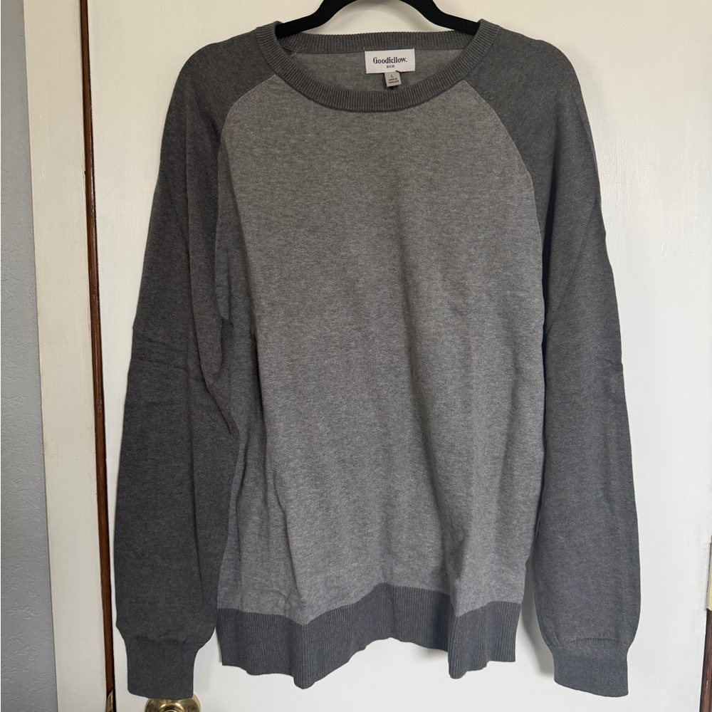 Goodfellow & Co Men's Two-Tone Gray Crewneck Sweater